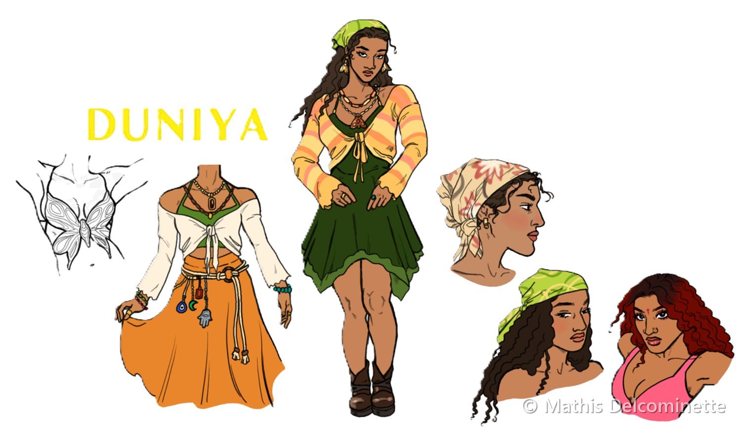 Duniya — Character design, par Mathis Delcominette